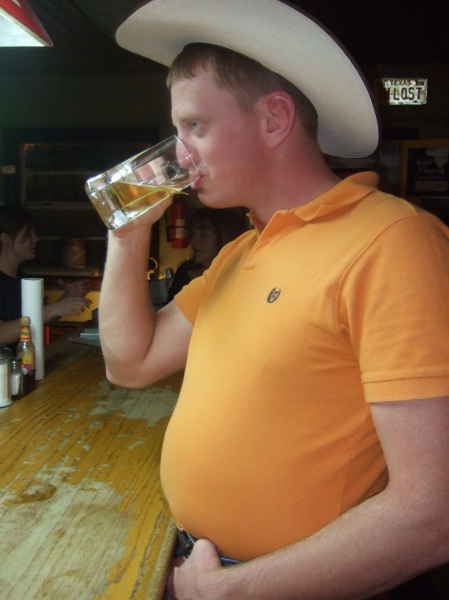 BEER BELLY (pushed out). . . Skyler, this is YOUR buddy!
