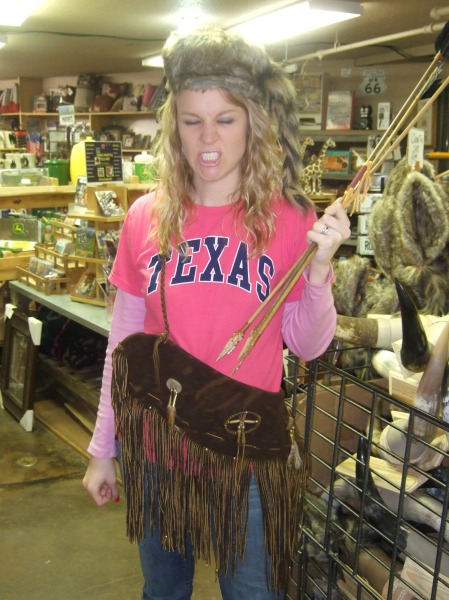 This is for you, Dad. DAVY CROCKETT (in the Big Texan store)